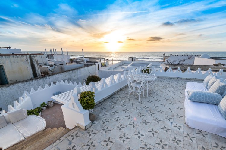 Terrasse Assilah Riad Dar el maq, vue sur l'atlantique