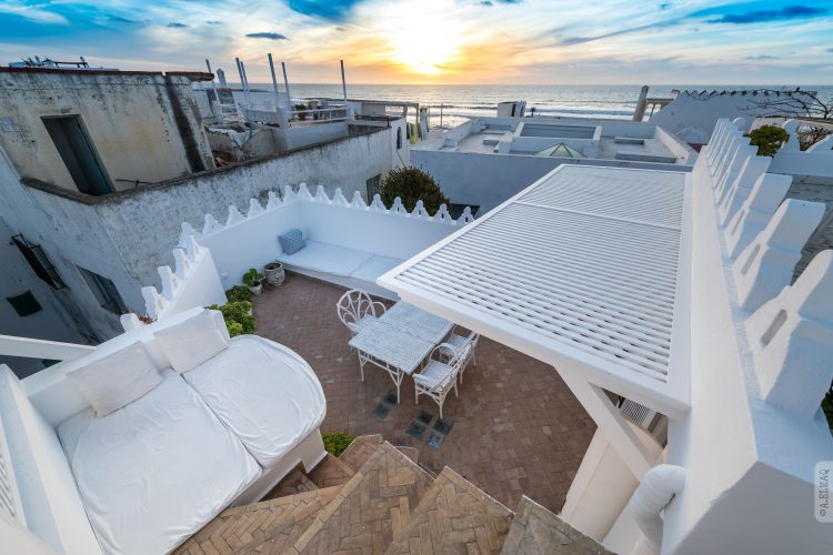 Terrasse Assilah Riad Dar el maq, vue sur l'atlantique